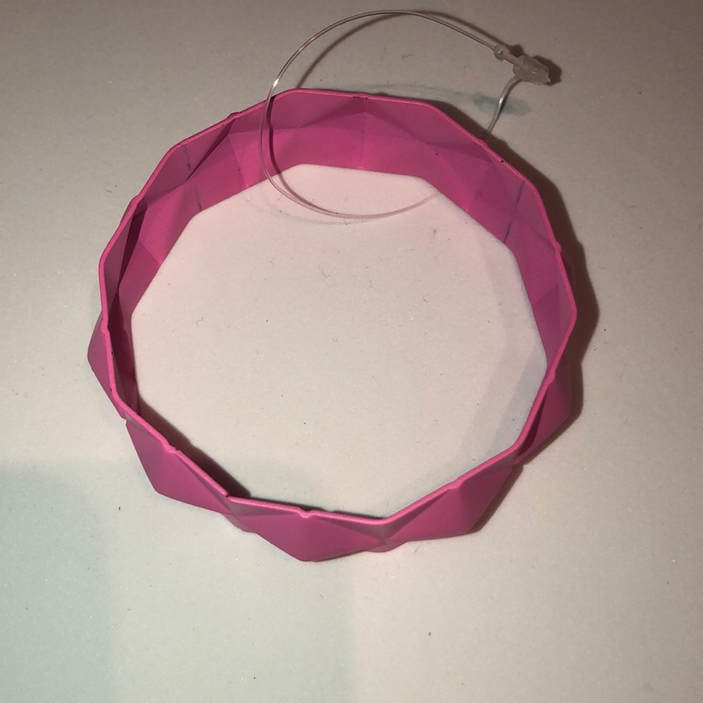 Pink Geometric Bangle - Picture 2 of 3